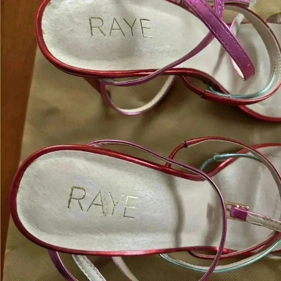 Sale Revole Raye Metallic Wraparound Sandal Heel - Picture 5 of 9